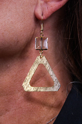 Gold Triangle Earrings - EAR4413GD