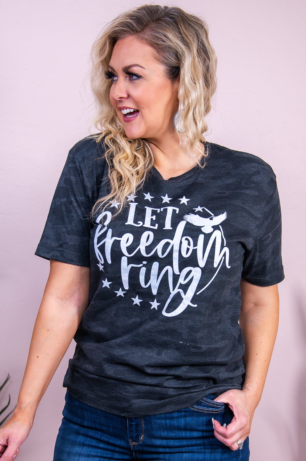 Let Freedom Ring Storm Camouflage Graphic Tee - A3395SCA