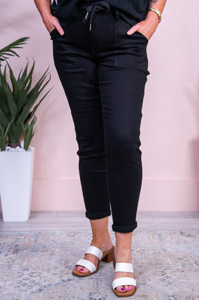 Loretta Black Solid Jeans - K1160BK