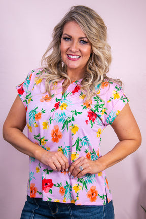 Garden Romance Blush/Multi Color Floral Top - T9849BS