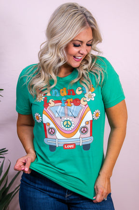 Kindness Is Free Heather Kelly Green Graphic Tee - A3418HKG