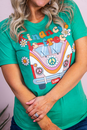 Kindness Is Free Heather Kelly Green Graphic Tee - A3418HKG