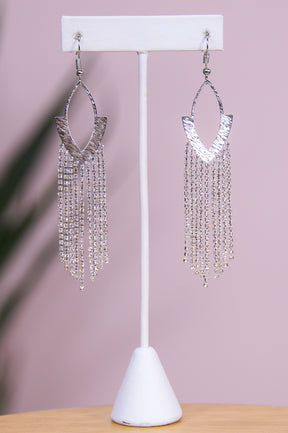 Silver Bling Cascade Earrings - EAR4325SI