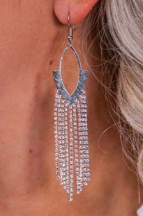 Silver Bling Cascade Earrings - EAR4325SI