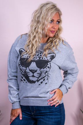 Fur Real  Gray Graphic Sweatshirt - A3435GR