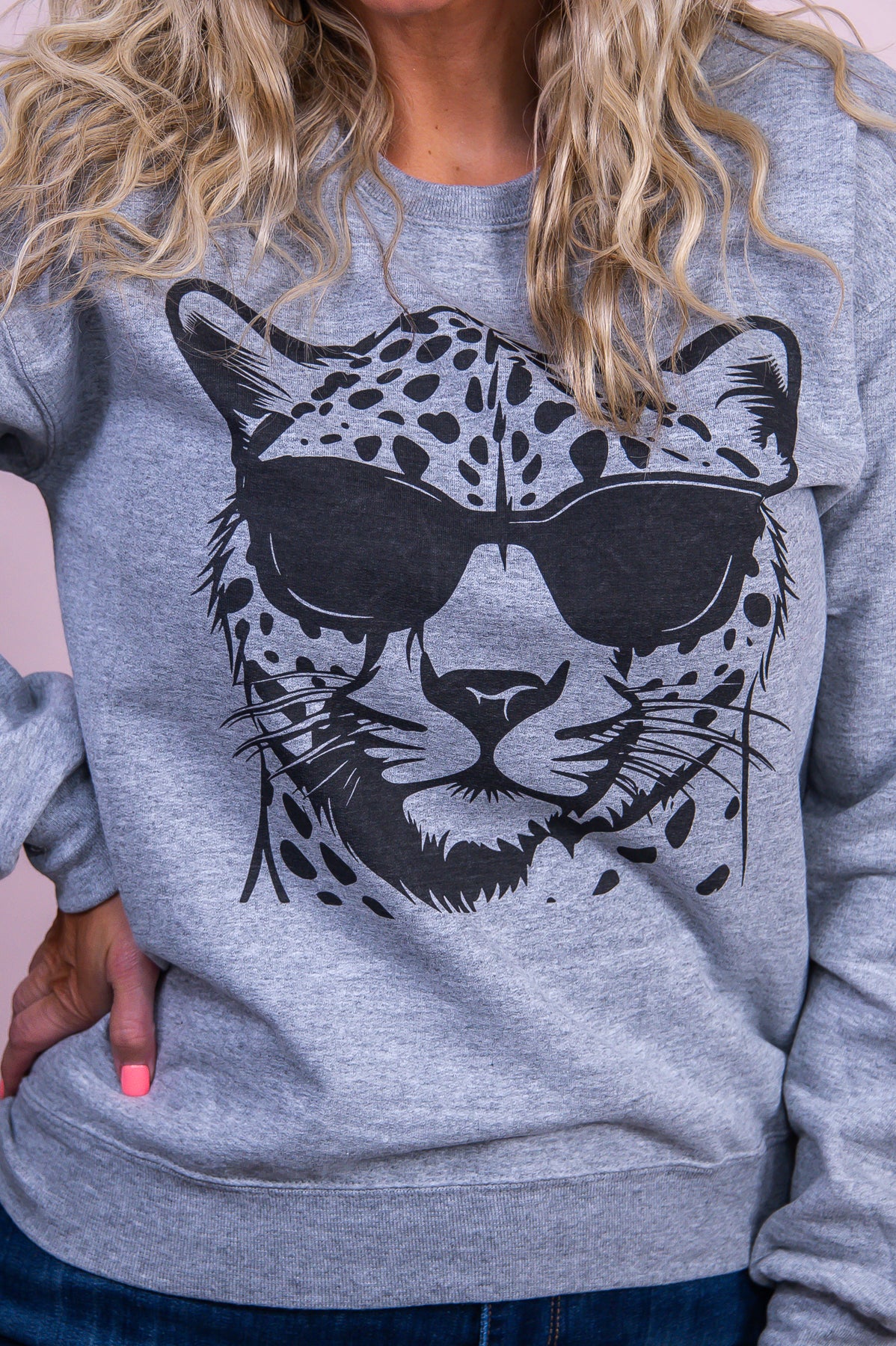 Fur Real  Gray Graphic Sweatshirt - A3435GR