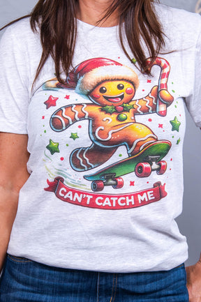 Can't Catch Me Ash Graphic Tee - A3725AH