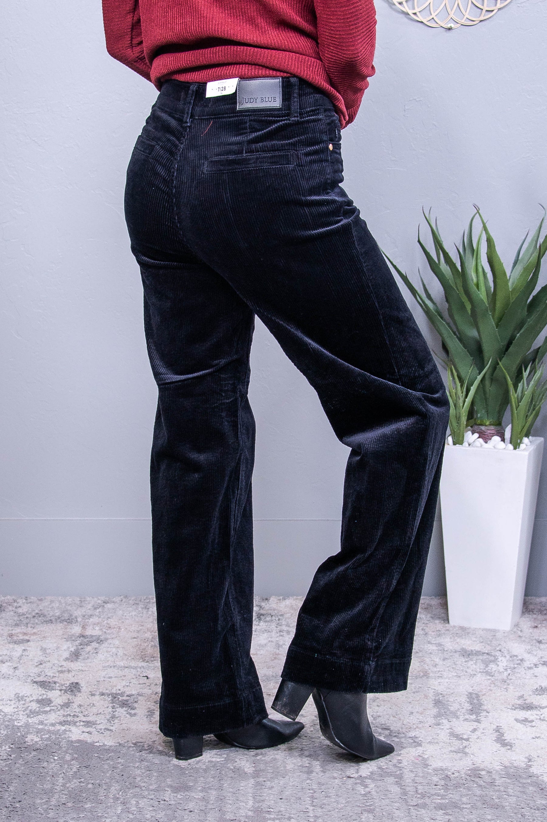 Raven Black Corduroy Jeans - K1248BK