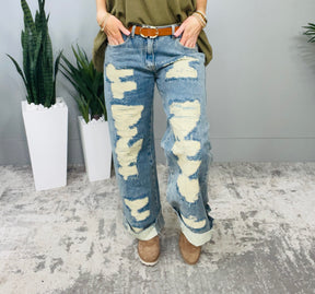 Leona Light Denim Distressed Jeans - K1249LDN