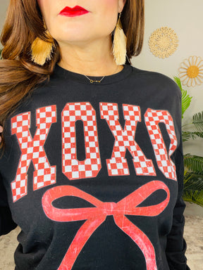 XOXO Black Printed Long Sleeve Graphic Tee - A3910BK