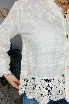 As You Please Crochet Lace Top