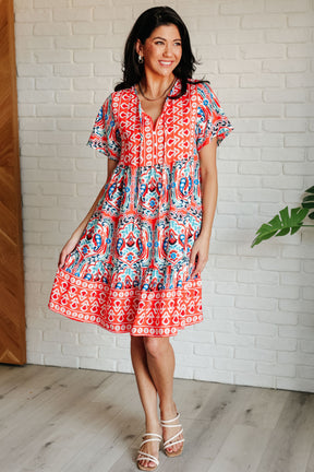 Journey On Mixed Print Dress