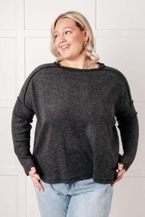 Simply Basic Black Sweater Top