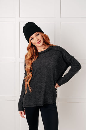 Simply Basic Black Sweater Top