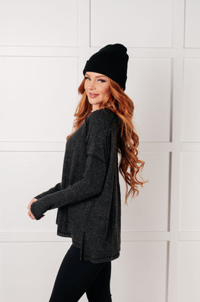 Simply Basic Black Sweater Top