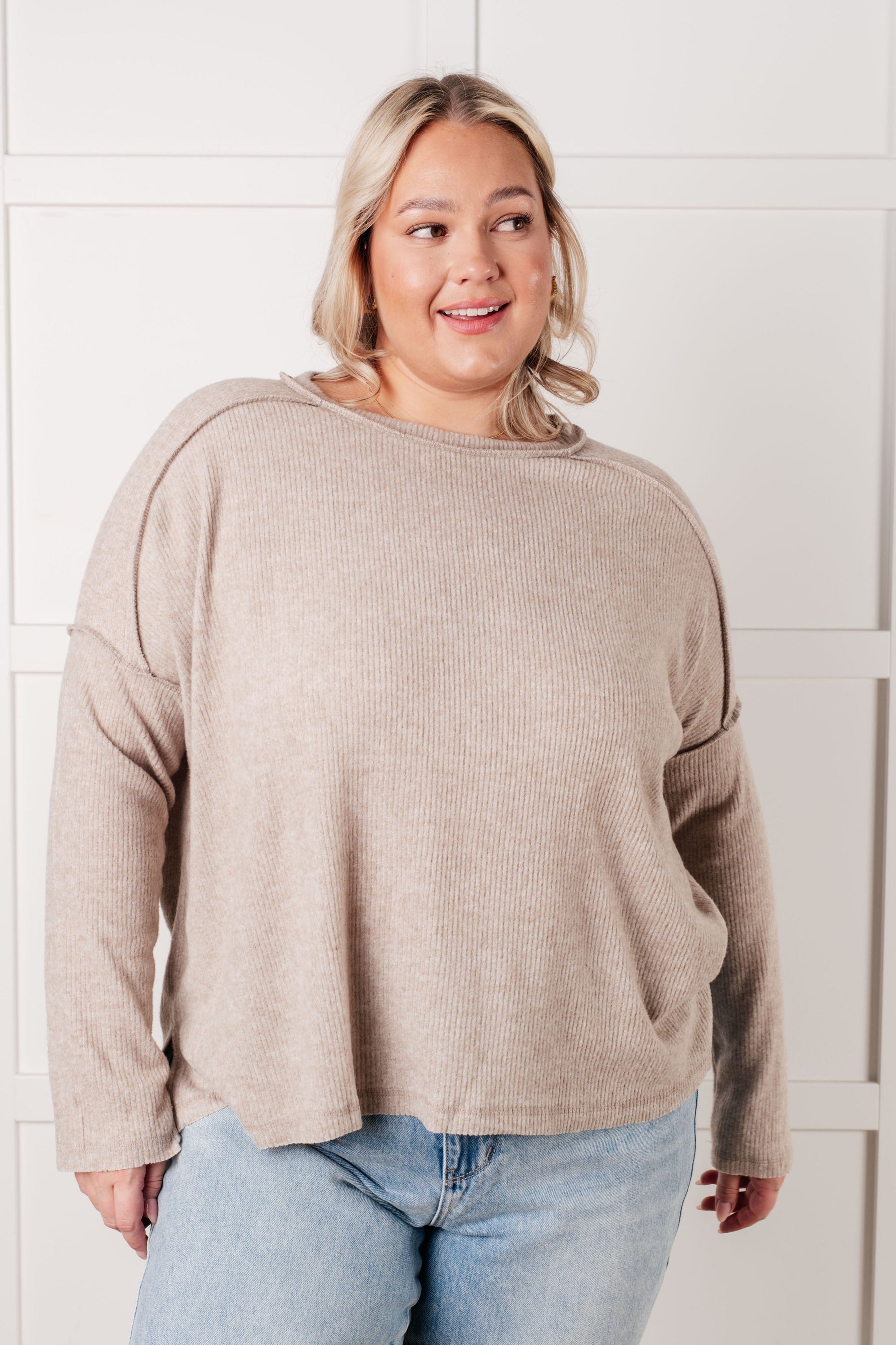 Simply Basic Heather Mocha Sweater Top