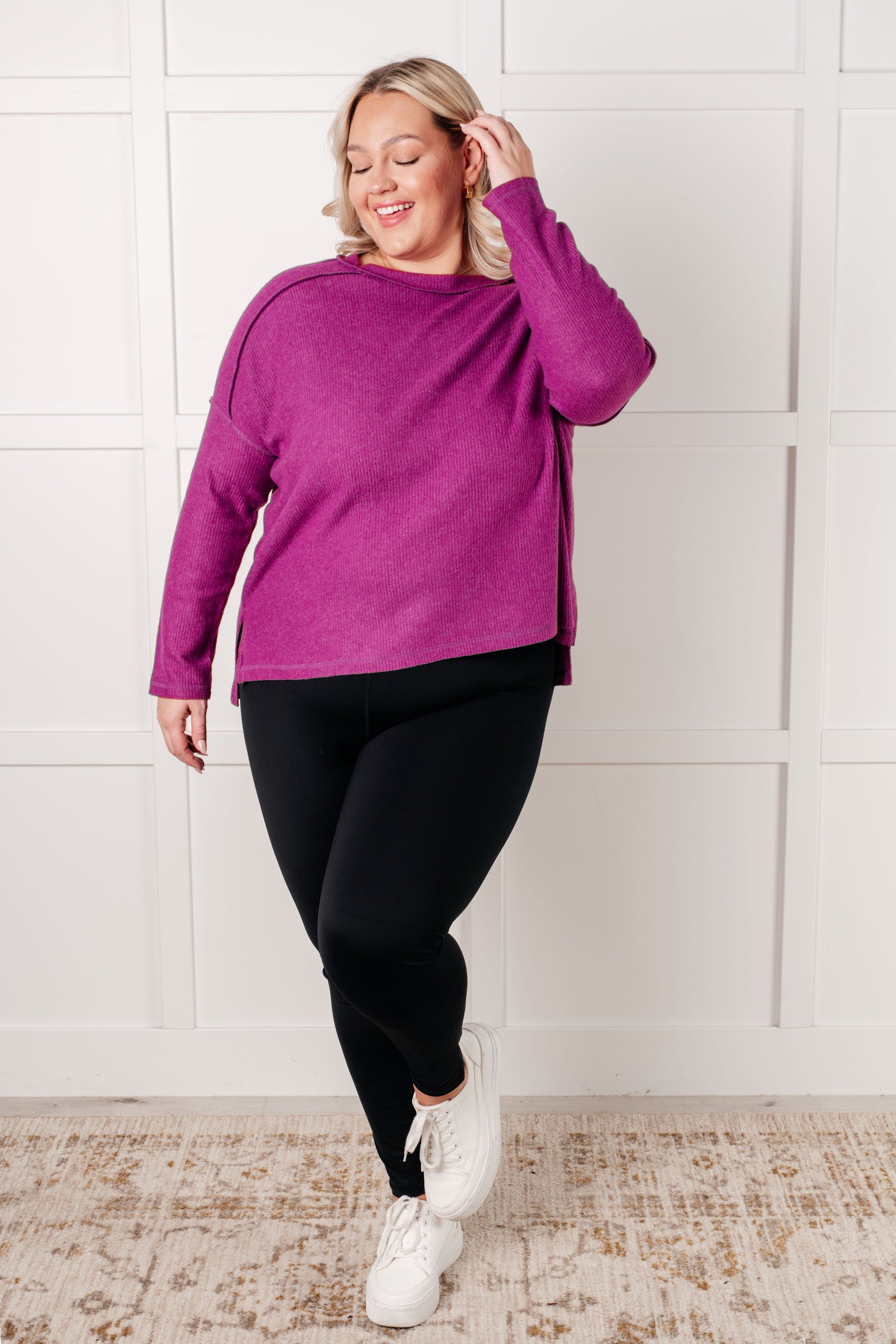 Simply Basic Light Plum Sweater Top