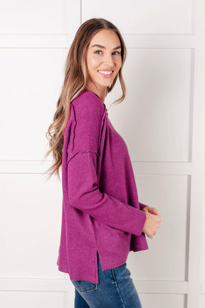 Simply Basic Light Plum Sweater Top