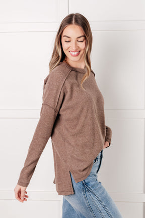 Simply Basic Mocha Sweater Top