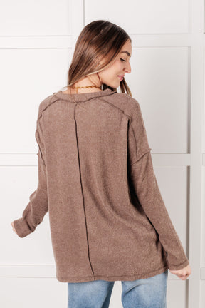 Simply Basic Mocha Sweater Top