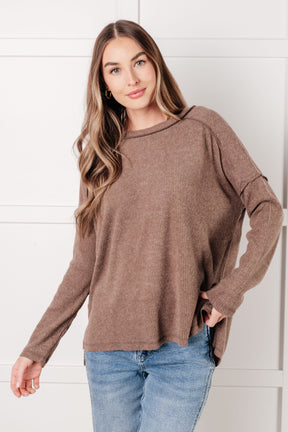 Simply Basic Mocha Sweater Top