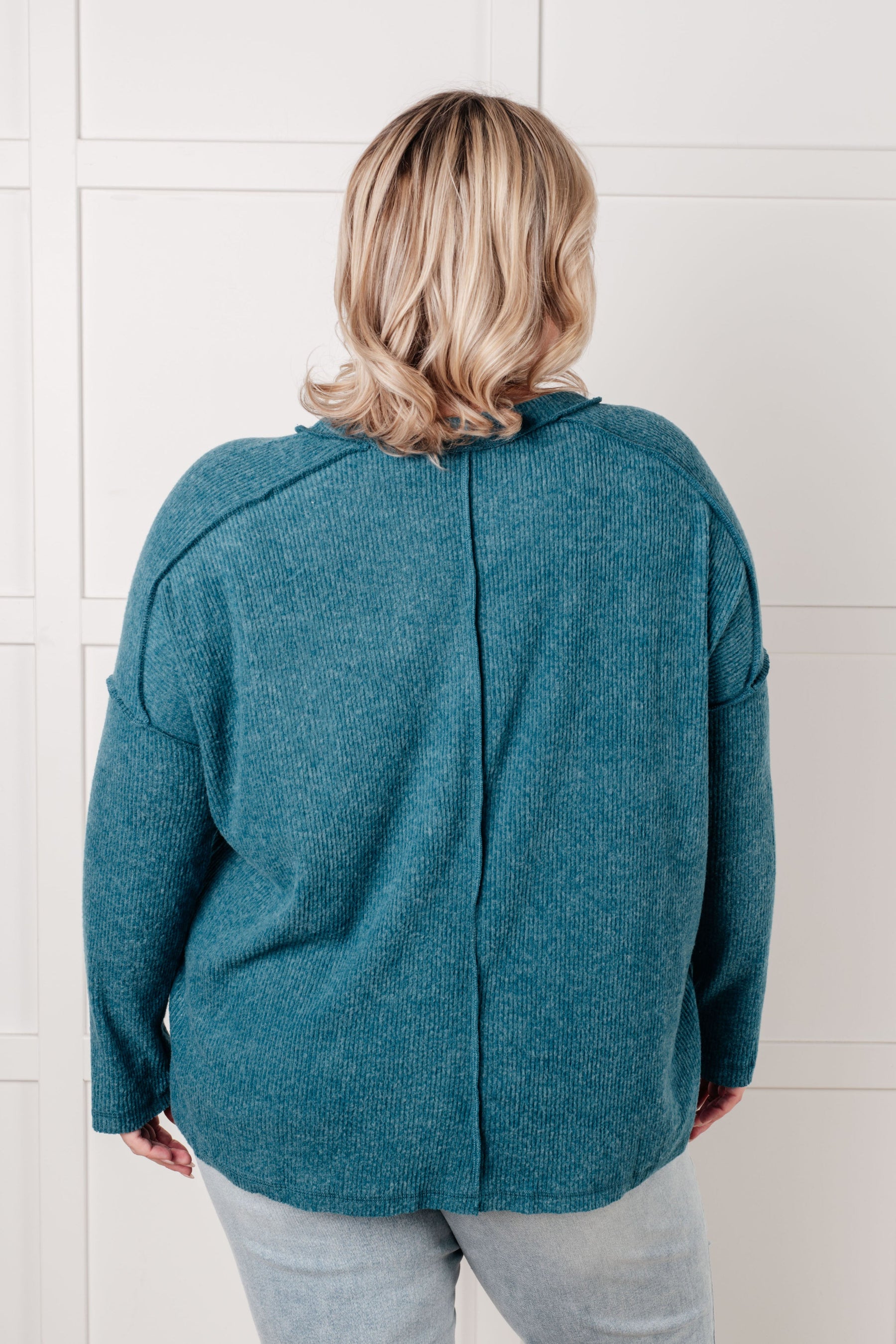 Simply Basic Teal Sweater Top