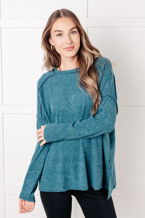 Simply Basic Teal Sweater Top