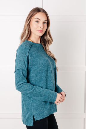 Simply Basic Teal Sweater Top