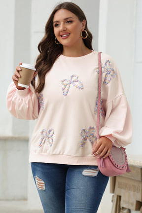 Pretty In Bows Parchment Pullover Sweatshirt