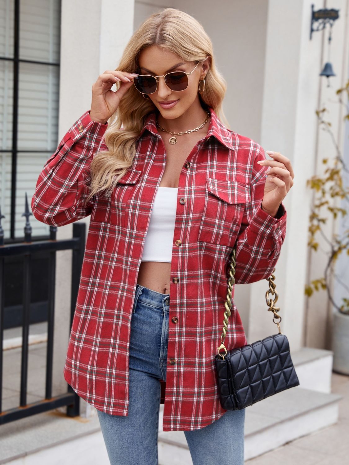 You Plaid It Multi Color Plaid Top (7 Colors)