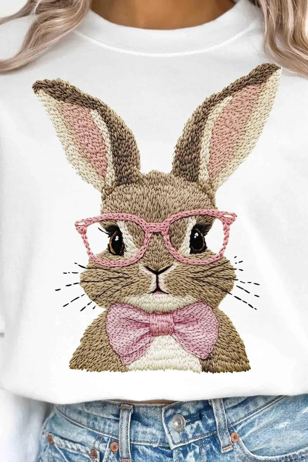 One Smart Bunny Graphic Sweatshirt in Three Colors