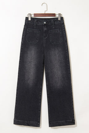 Skye Wide Leg Pocketed High Waist Jeans