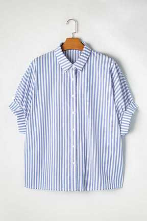Stripes For Days Sky Blue Stripe Dolman Top