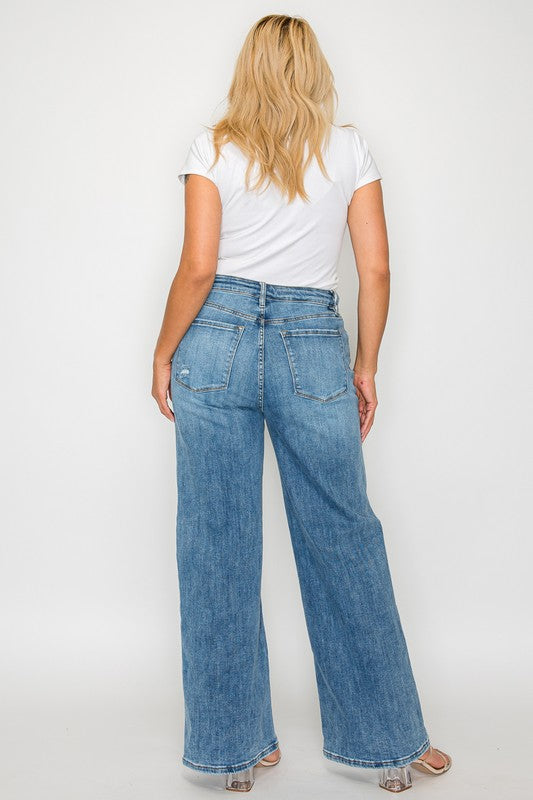 Ava Bytos High Rise Wide Leg Jeans with Pockets