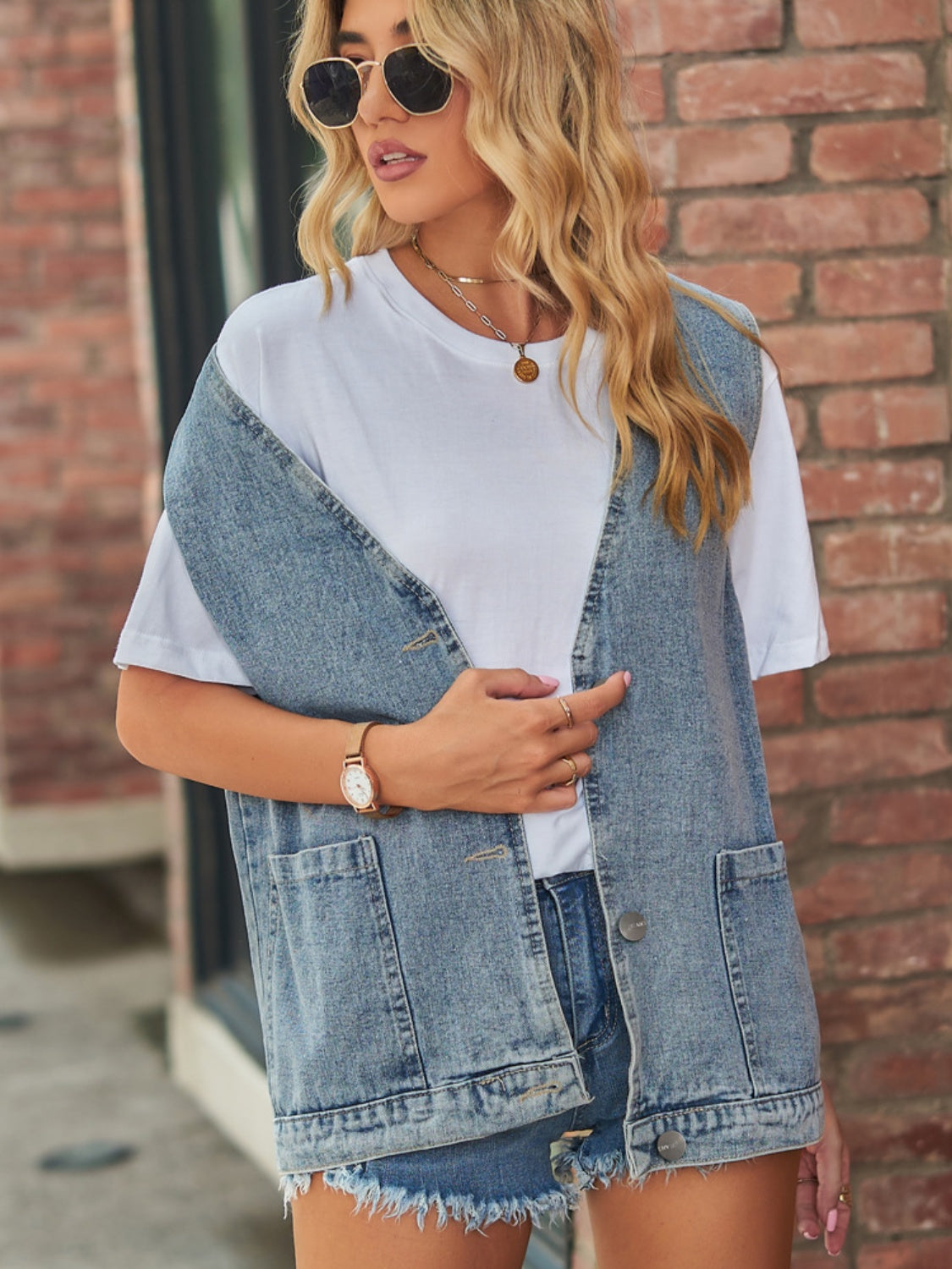 Denim Revolution Button Up Denim Vest (3 Colors)