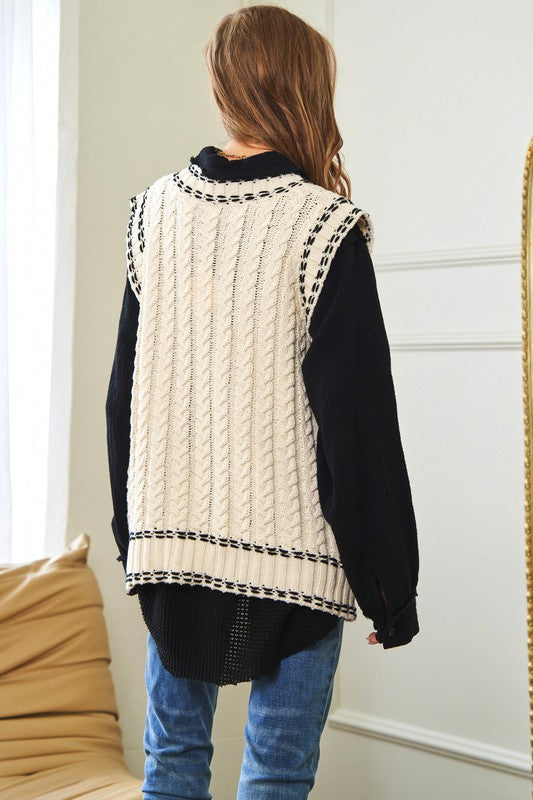 Vest Dressed V-Neck Sleeveless Sweater (3 Colors)