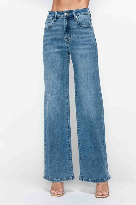 Ava Bytos High Rise Wide Leg Jeans with Pockets