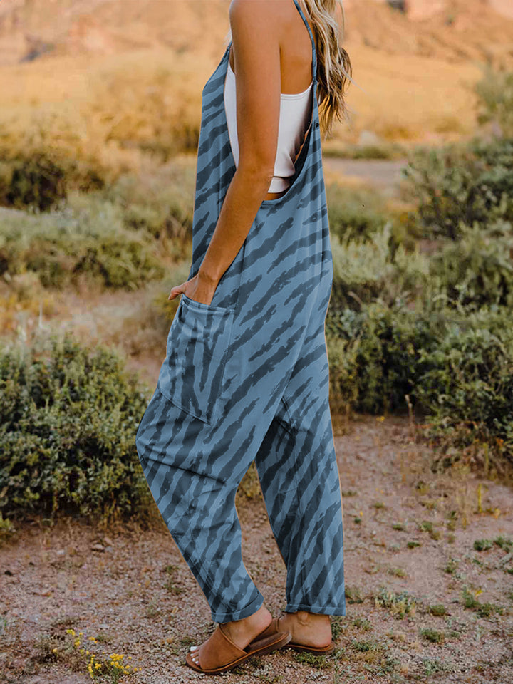 My Spirit Animal V-Neck Sleeveless Jumpsuit - RMP846DBL