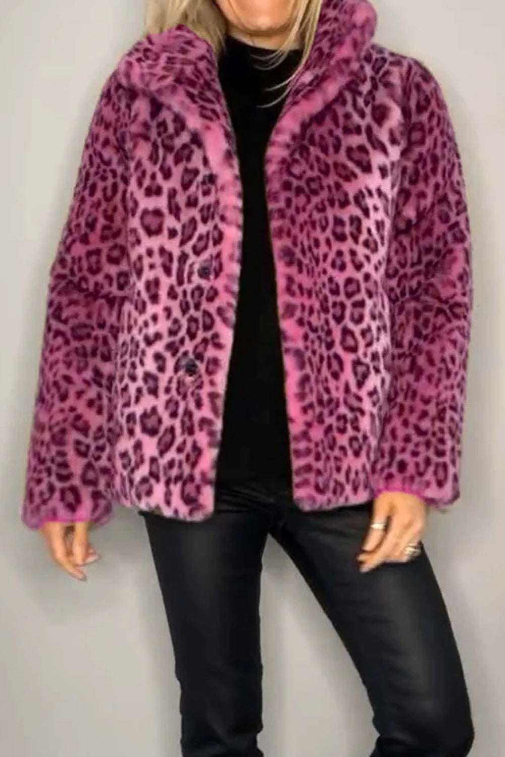 She's A Fierce One Cerise Faux Fur Coat - O5741CR