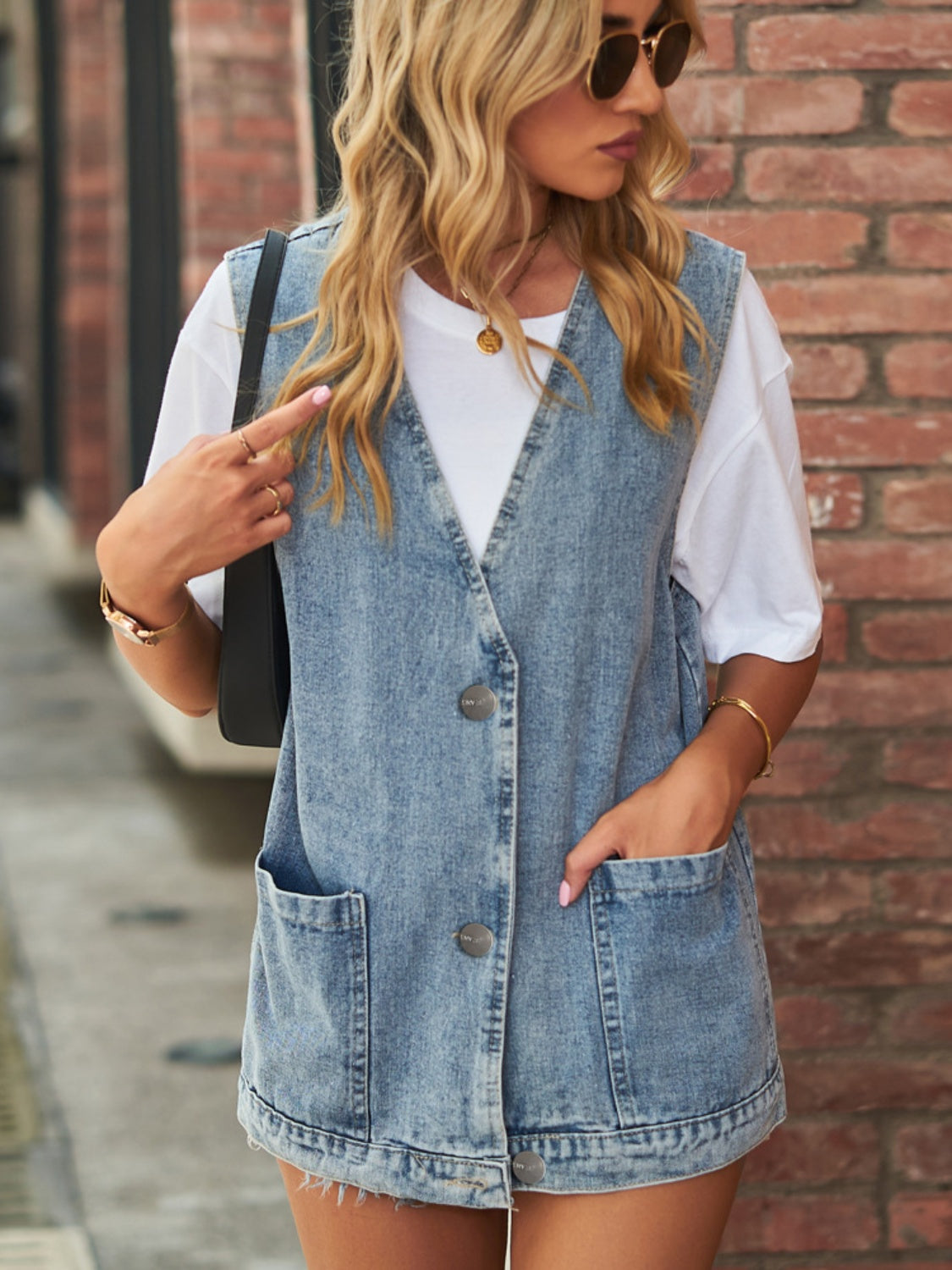 Denim Revolution Button Up Denim Vest (3 Colors)