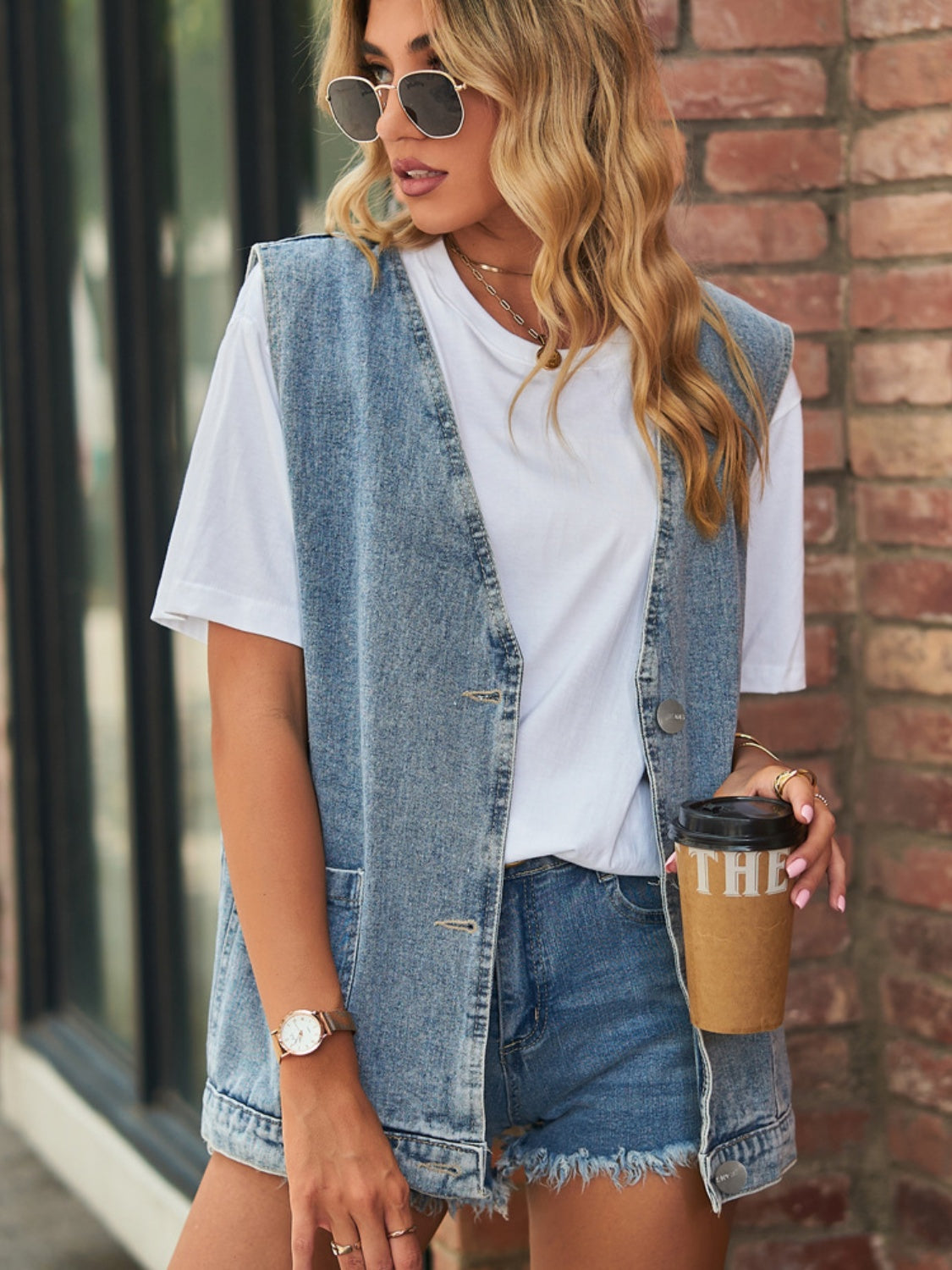 Denim Revolution Button Up Denim Vest (3 Colors)