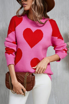 She Has A Big Heart Sweater Top (2 Colors)