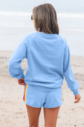 Match Made In Heaven Beau Blue Pullover and Short Set