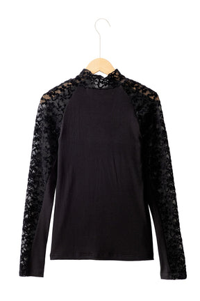 Romantic Moments Black Floral Lace Top