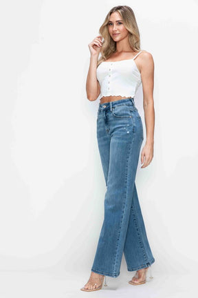 Ava Bytos High Rise Wide Leg Jeans with Pockets