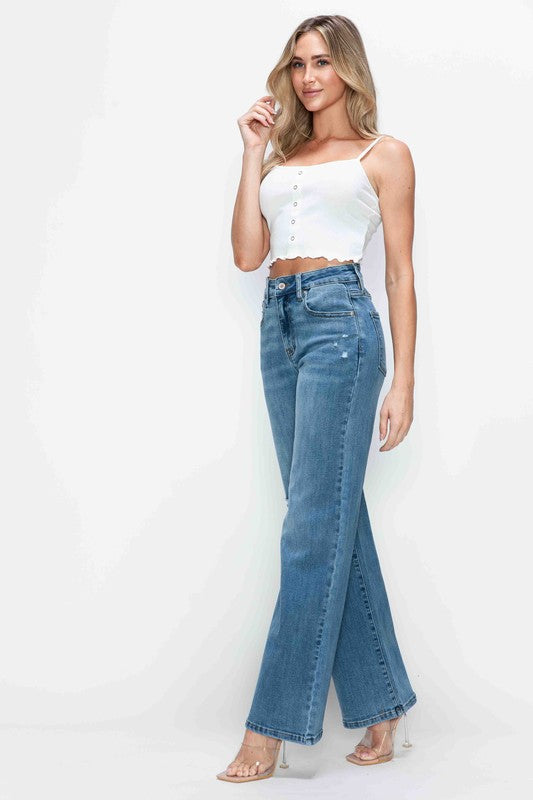 Ava Bytos High Rise Wide Leg Jeans with Pockets