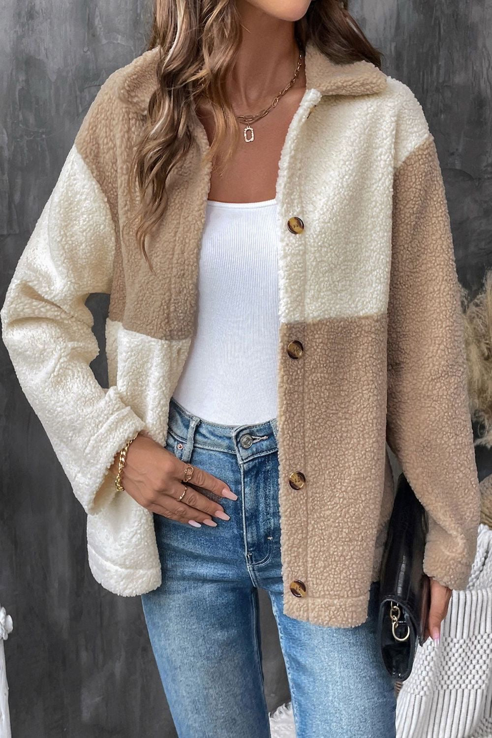 Warm And Cozy Color Block Jacket