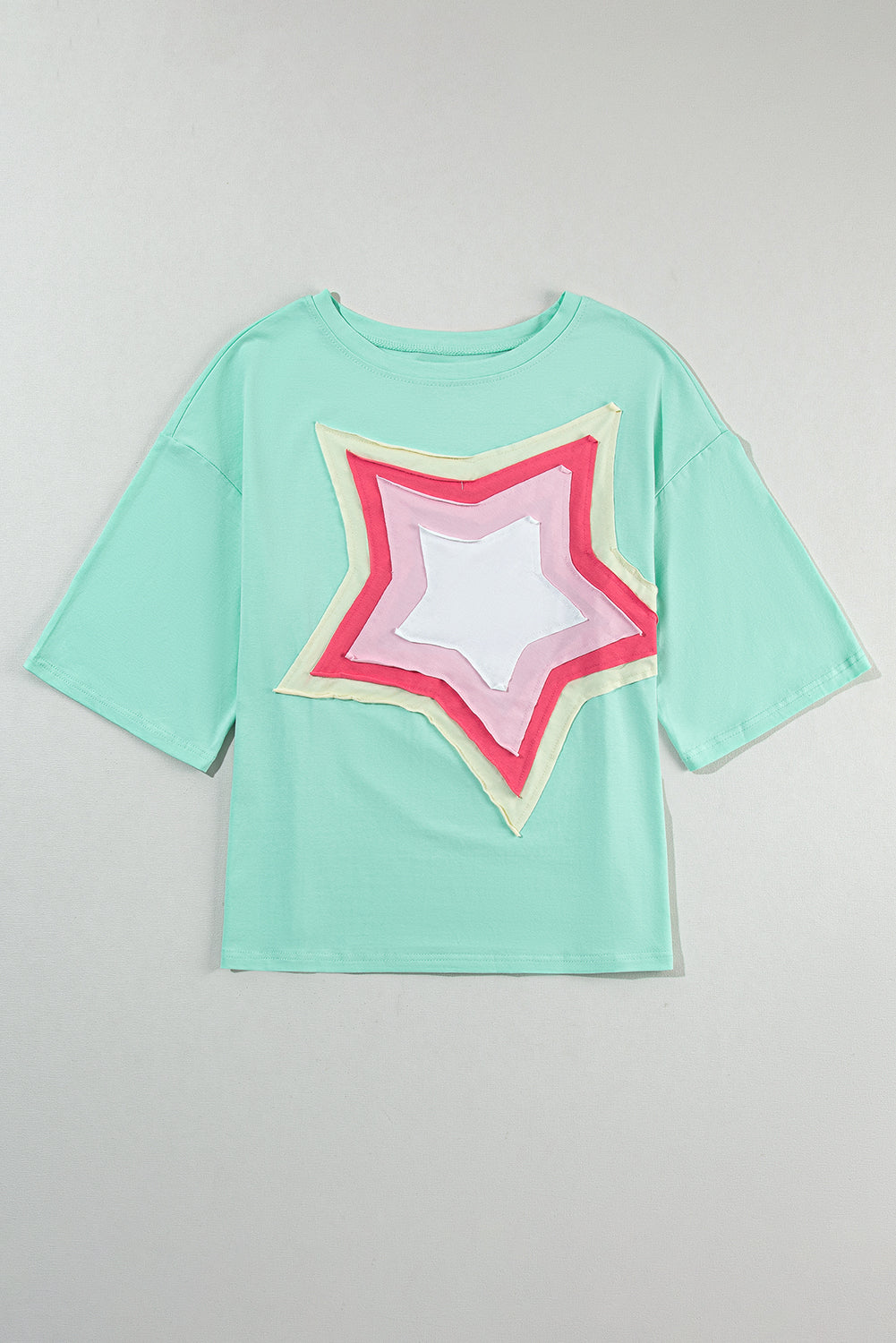 Follow Your Star Jade Colorblock Star Top