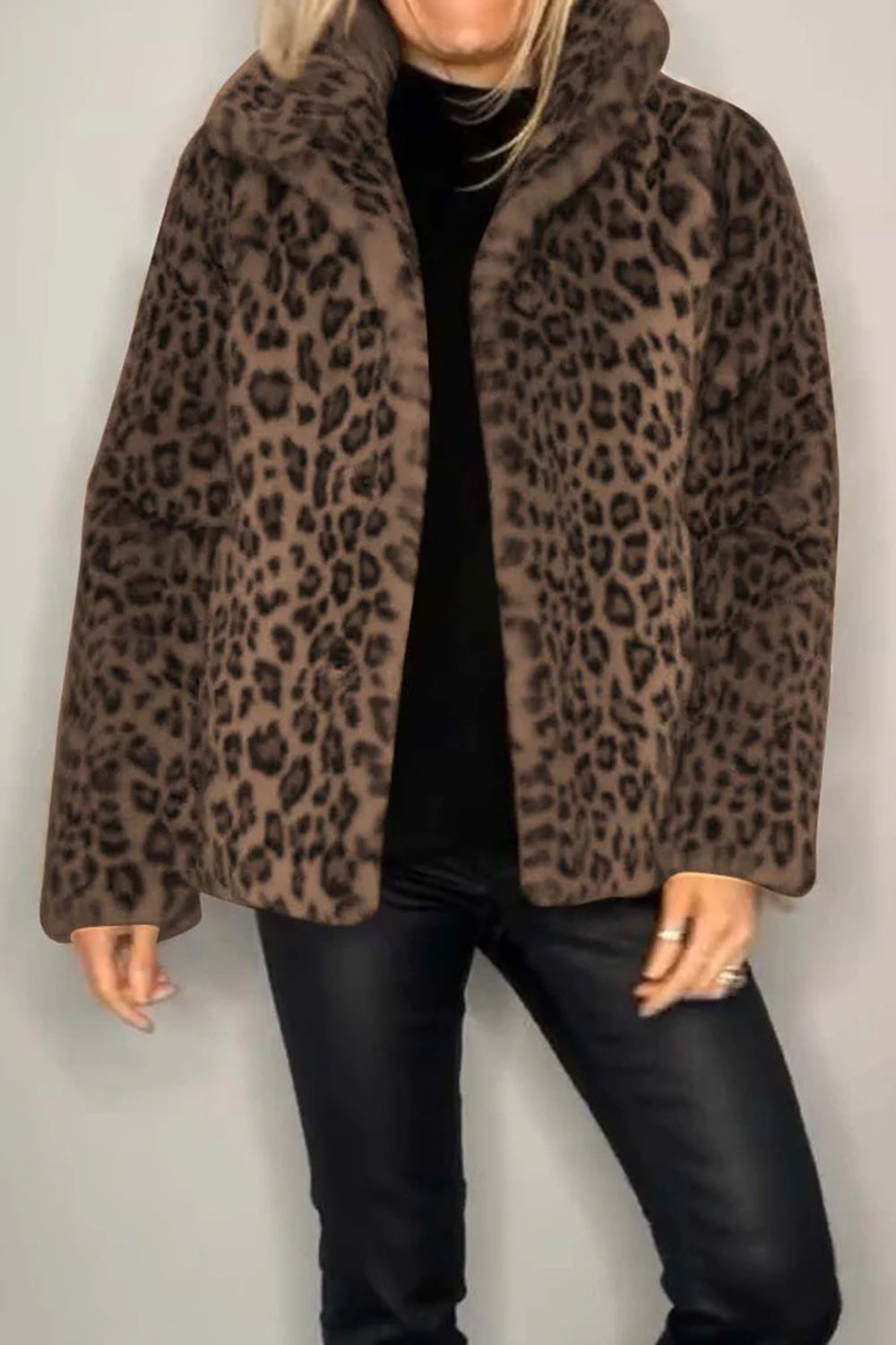 She's A Fierce One Brown Faux Fur Coat - O5744BR