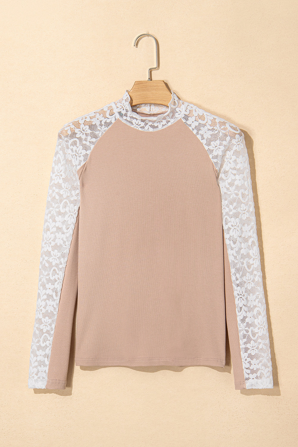 Romantic Moments Smoke Gray Floral Lace Top